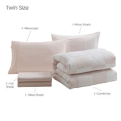 Sweet Home Collection Kids Chenille Checkered Bedding Set