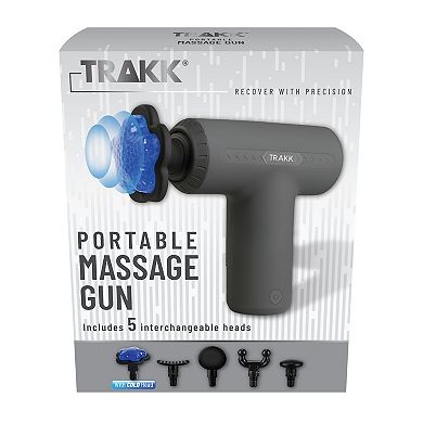 TRAKK Portable Massage Gun With 5 Interchangeable Heads