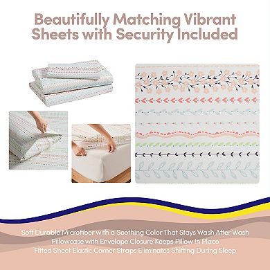 Sweet Home Collection Kids Pom Pom Comforter & Sheet Set