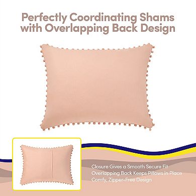 Sweet Home Collection Kids Pom Pom Comforter & Sheet Set