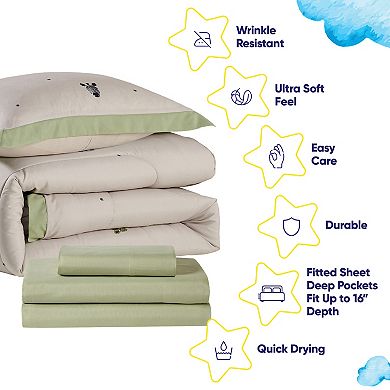 Sweet Home Collection Kids Savanna Animals Printed Bedding Set