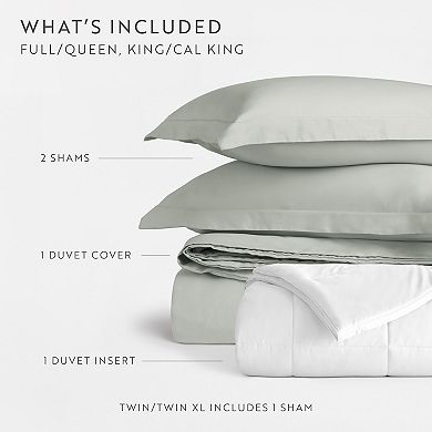 Brushed Cotton Duvet Cover and Insert Bedding Set
