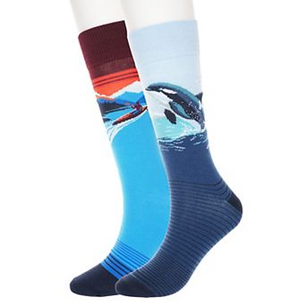 Men's Twisted Toes 2-Pack Nature Adventure Novelty Socks