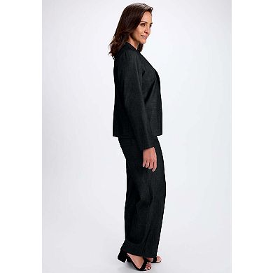 Jessica London Women's Plus Size Slubbed Denim Blazer