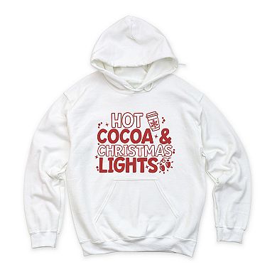 Hot Cocoa and Christmas Lights - Women's Graphic Hoodie