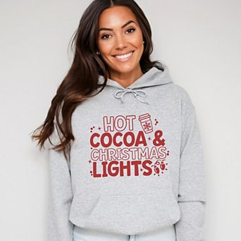 Hot Cocoa and Christmas Lights - Women's Graphic Hoodie