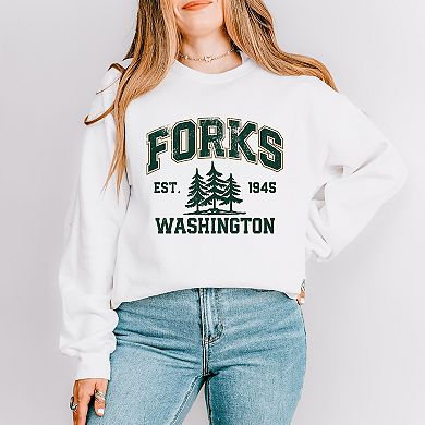 Forks Washington Distressed - Women's Graphic Sweatshirt