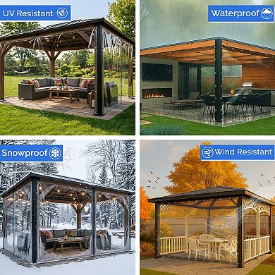 Covers&All Outdoor Curtain, Curtain, Water & Tear Proof PVC Tarp