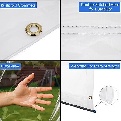 Covers&All Outdoor Curtain, Curtain, Water & Tear Proof PVC Tarp