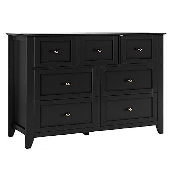 7-Drawer Dresser with Deep Drawers, Simply Modern Wood Storage for Bedroom
