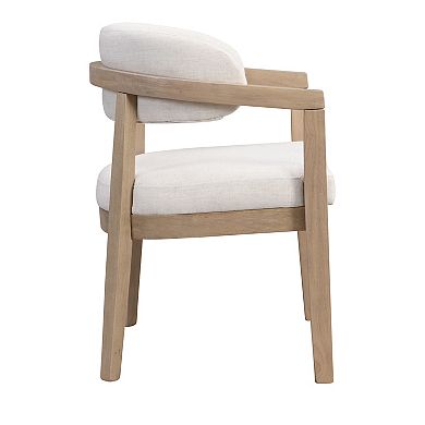 Sawyer Modern Fabric Upholstered Dining Arm Chairs (Set of 2) by Christopher Knight Home