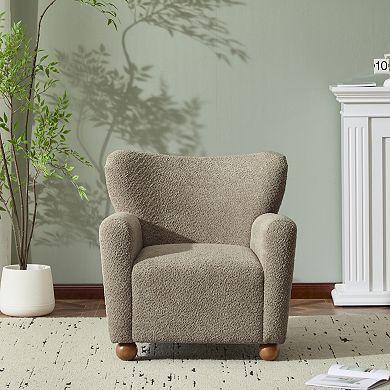 Cozy Wingback Fabric Armchair by Christopher Knight Home