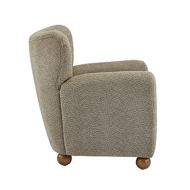 Cozy Wingback Fabric Armchair by Christopher Knight Home