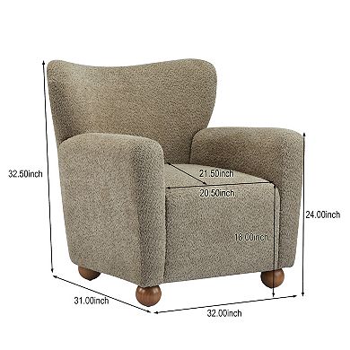 Cozy Wingback Fabric Armchair by Christopher Knight Home