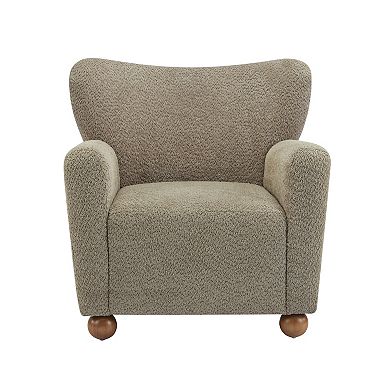 Cozy Wingback Fabric Armchair by Christopher Knight Home