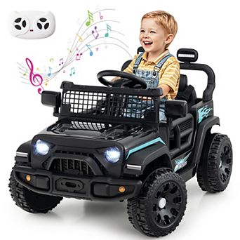 Gymax Kids Ride on Car Truck 12V Battery Powered Electric Vehicle w/ Foldable Mirrors