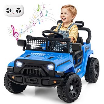 Gymax Kids Ride on Car Truck 12V Battery Powered Electric Vehicle w/ Foldable Mirrors