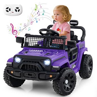 Gymax Kids Ride on Car Truck 12V Battery Powered Electric Vehicle w/ Foldable Mirrors