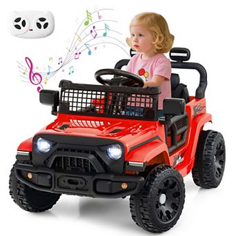 Gymax Kids Ride on Car Truck 12V Battery Powered Electric Vehicle w/ Foldable Mirrors