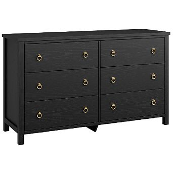Tall 6-Drawer Dresser, Clothes Storage Cabinet for Bedroom & Closet Organization