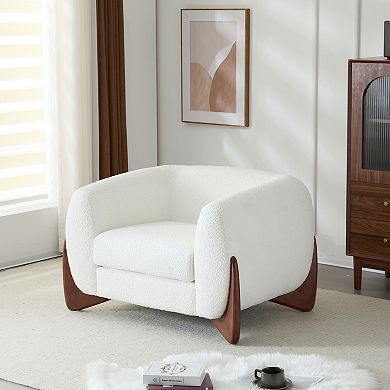 Clara Boucle Upholstered Armchair by Christopher Knight Home