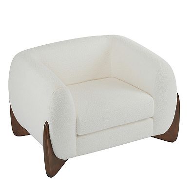 Clara Boucle Upholstered Armchair by Christopher Knight Home
