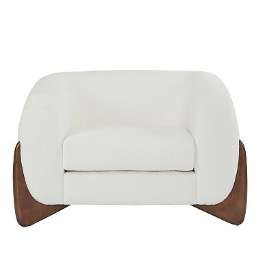 Clara Boucle Upholstered Armchair by Christopher Knight Home