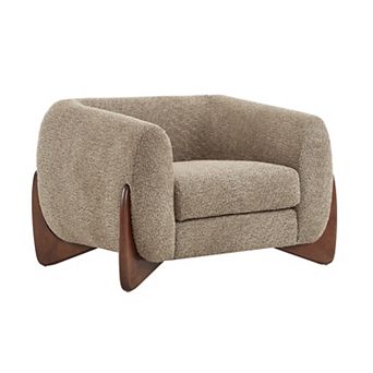 Clara Boucle Upholstered Armchair by Christopher Knight Home