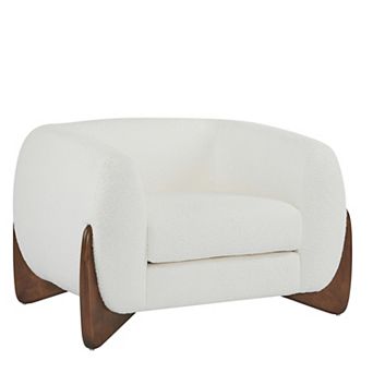 Clara Boucle Upholstered Armchair by Christopher Knight Home