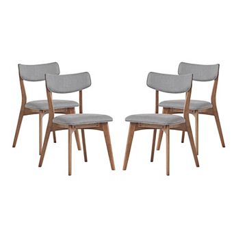Wrene Mid-Century Upholstered Dinning Chair Set (Set of 4) by Christopher Knight Home