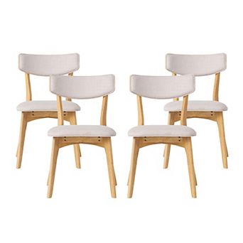 Wrene Mid-Century Upholstered Dinning Chair Set (Set of 4) by Christopher Knight Home