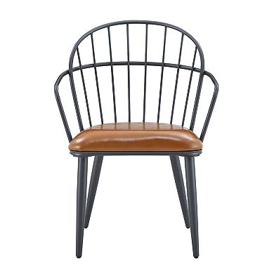 Emma Upholstered Dining Chairs with Metal Legs (Set of 2) by Christopher Knight Home