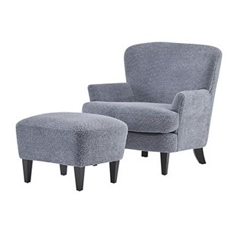 Gerald Upholstered Club Chair and Ottoman Set by Christopher Knight Home