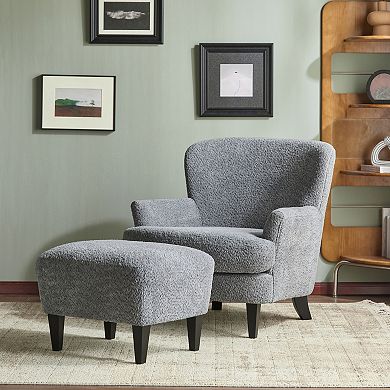 Gerald Upholstered Club Chair and Ottoman Set by Christopher Knight Home
