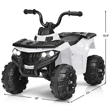 Gymax Kids Ride On Car 6V Battery Powered ATV w/4 Anti-skid Wheels Music Player