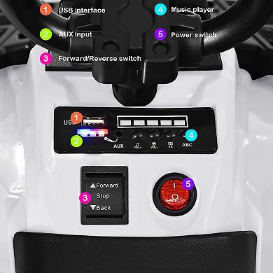 Gymax Kids Ride On Car 6V Battery Powered ATV w/4 Anti-skid Wheels Music Player