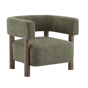 Clara Boucle Upholstered Accent Armchair by Christopher Knight Home