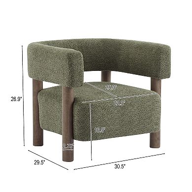 Clara Boucle Upholstered Accent Armchair by Christopher Knight Home