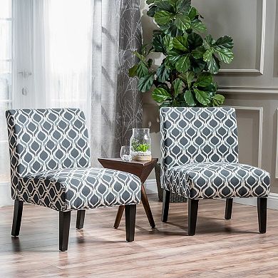 Lennox Contemporary Fabric Accent Chairs (Set of 2) by Christopher Knight Home