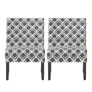 Lennox Contemporary Fabric Accent Chairs (Set of 2) by Christopher Knight Home