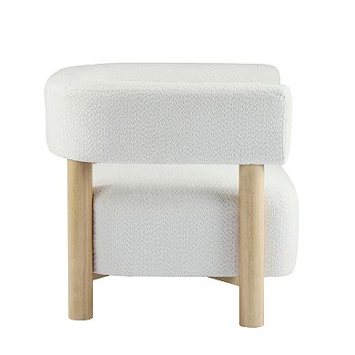 Clara Boucle Upholstered Accent Armchair by Christopher Knight Home