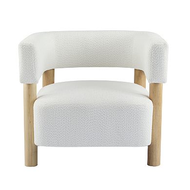 Clara Boucle Upholstered Accent Armchair by Christopher Knight Home