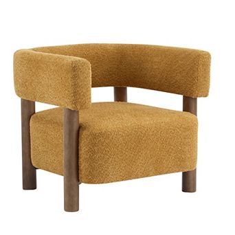 Clara Boucle Upholstered Accent Armchair by Christopher Knight Home