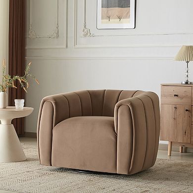 Graham Modern Swivel Velvet Chair by Christopher Knight Home