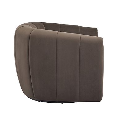 Graham Modern Swivel Velvet Chair by Christopher Knight Home