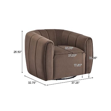 Graham Modern Swivel Velvet Chair by Christopher Knight Home