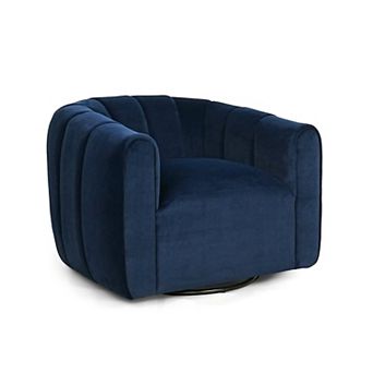 Nolten Velvet Swivel Club Chair by Christopher Knight Home