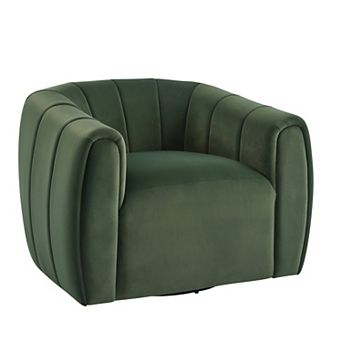 Graham Modern Swivel Velvet Chair by Christopher Knight Home
