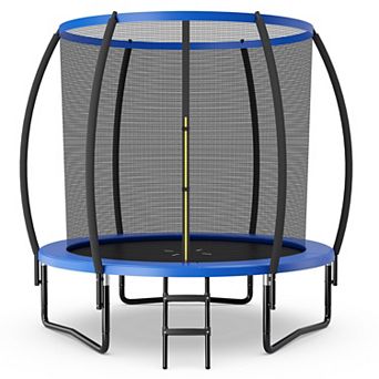 Gymax Recreational Trampoline w/ Ladder Enclosure Net Safety Pad Outdoor
