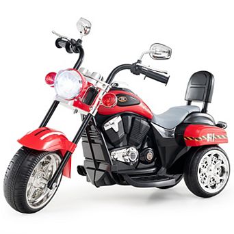 Gymax 6V Electric Kids Motorcycle 3-Wheel Ride On Toy w/ Adjustable Headlight